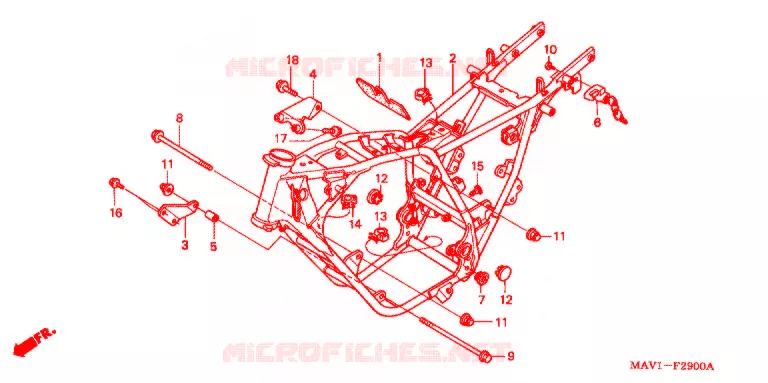 FRAME CHASSIS Honda MOTO 400 ROADSTAR 1996  VRX400T_II