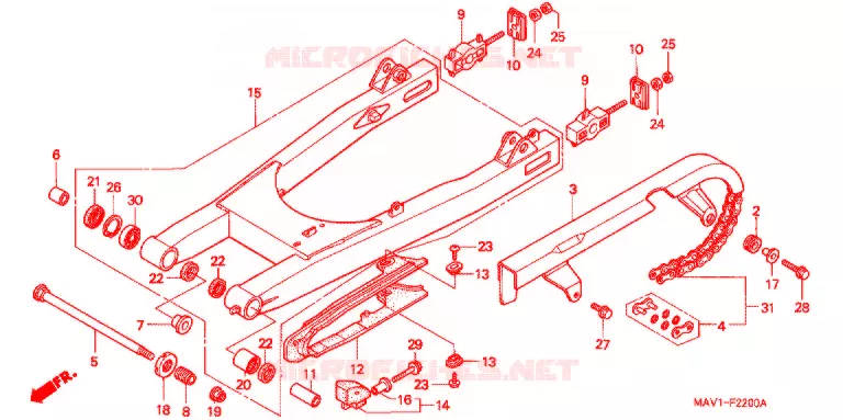 ZWAAI-ARM/KETTINGKAST Honda MOTO 400 ROADSTAR 1996  VRX400T_II