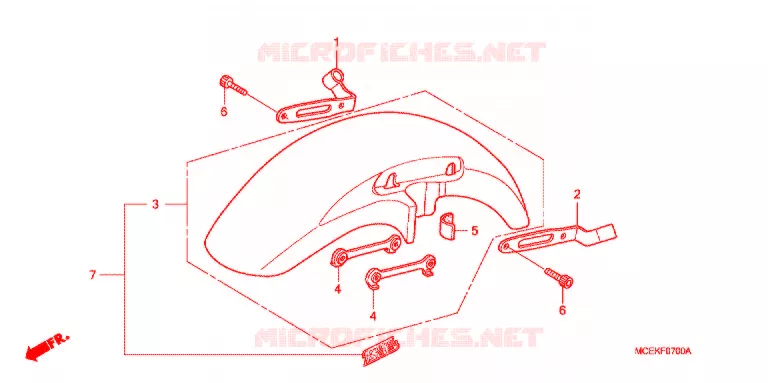 VOORSPATBORD Honda MOTO 400 CB 2006  CB4006