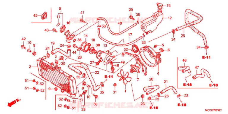 RADIATOR Honda MOTO 400 CB 2004  CB400L4