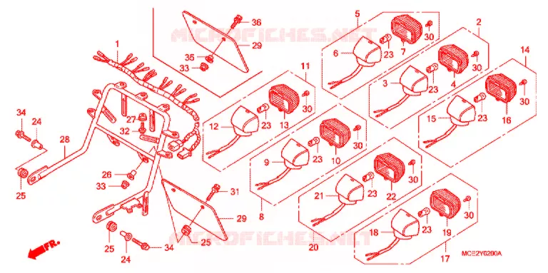 ACHTERLICHT Honda MOTO 400 CB 2006  CB400L6
