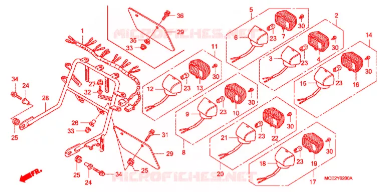 ACHTERLICHT Honda MOTO 400 CB 2007  CB400L6