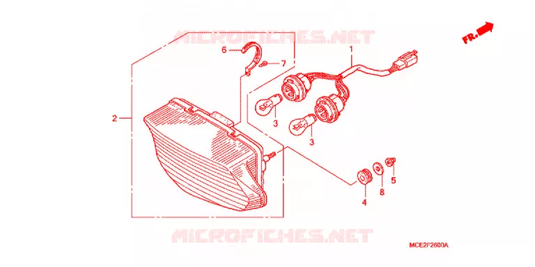 ACHTERLICHT/KENTEKEN LICHT Honda MOTO 400 CB 2006  CB400L6