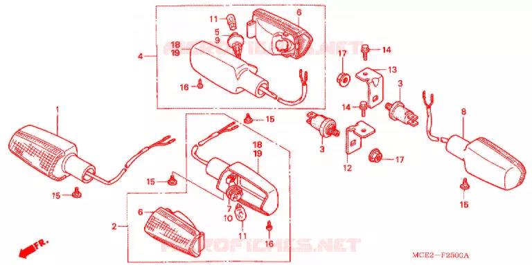 KNIPPERLICHT Honda MOTO 400 CB 2006  CB400L6
