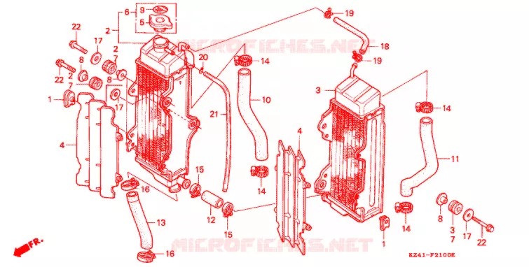 RADIATOR Honda MOTO 125 CR 1996  CR125RT