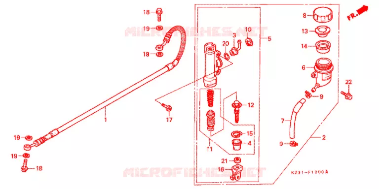 REMPOMP ACHTER Honda MOTO 250 CR 1990  CR250RL