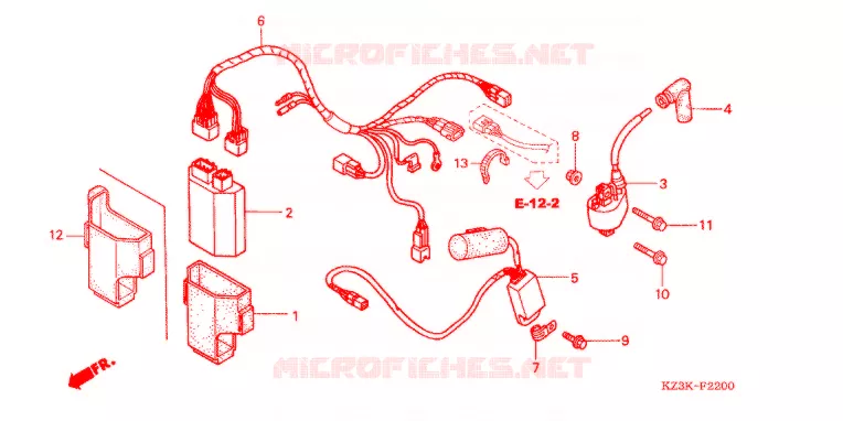 BEDRADINGSBUNDEL/ACCU Honda MOTO 250 CR 2003  CR250R3
