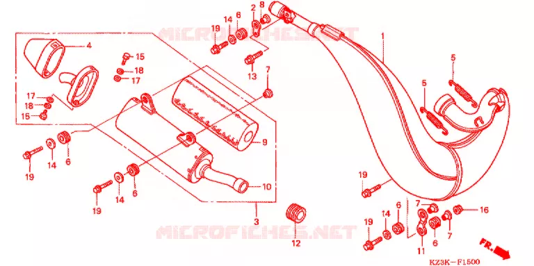 EXPANSIE KAMER  Honda MOTO 250 CR 2003  CR250R3