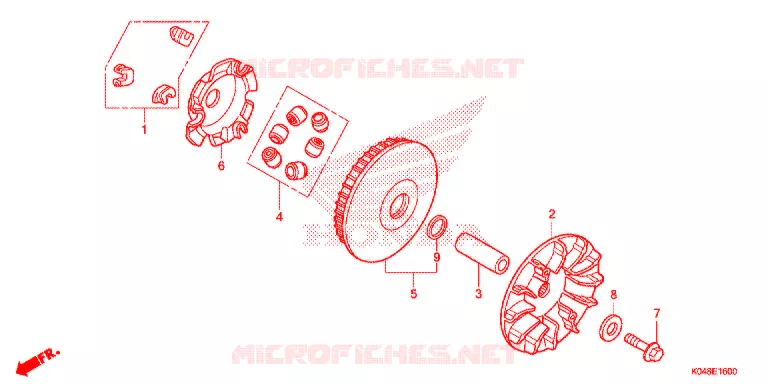 AANDRIJFFACE/ KICKSTARTER SPIL Honda SCOOTER 300 FORZA 2014  NSS300AD