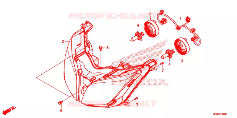 KOPLAMP Honda SCOOTER 300 FORZA 2014  NSS300AD