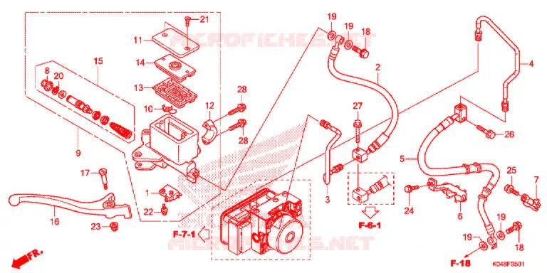 REMPOMP VOOR (NSS300A) Honda SCOOTER 300 FORZA 2015  NSS300AD
