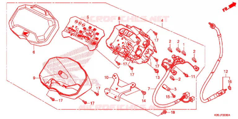 COMBINATIEMETER Honda SCOOTER 110 ZOOMER 2013  ACG110CSFD
