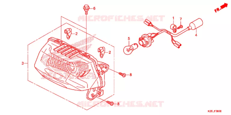 ACHTERLICHT/KENTEKEN LICHT Honda SCOOTER 110 ZOOMER 2014  ACG110CSFE