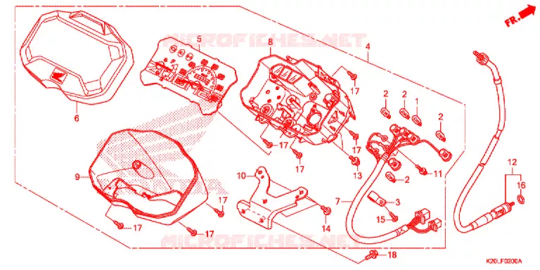 COMBINATIEMETER Honda SCOOTER 110 ZOOMER 2015  ACG110CSFE