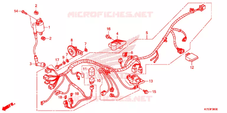 BEDRADINGSBUNDEL (AFS125MSF/CSF/KSFH) Honda MOTO 125 WAVE 2018  AFS125CSFH_TH