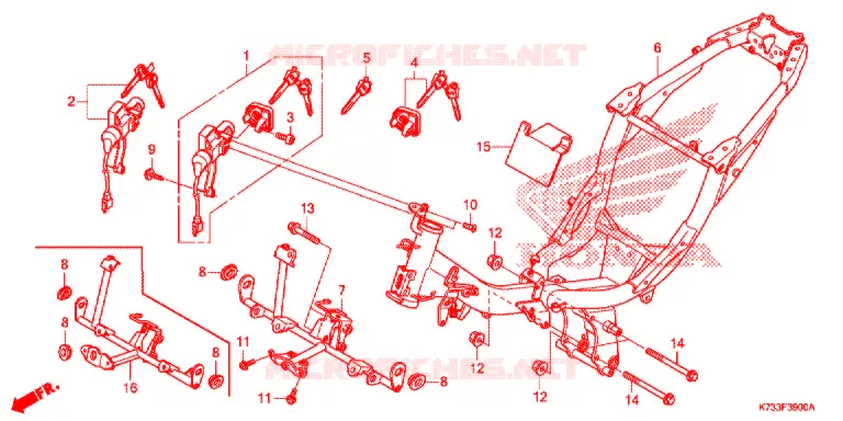 FRAME CHASSIS Honda MOTO 125 WAVE 2019  AFS125CSFK