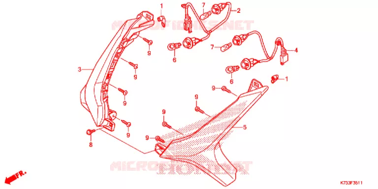 VOOR KNIPPERLICHT (AFS125MSF/CSFK) Honda MOTO 125 WAVE 2018  AFS125CSFK