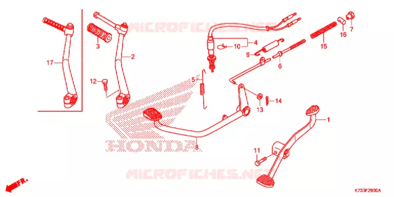 PEDAAL/OPSTAP Honda MOTO 125 WAVE 2018  AFS125KSFH_TH