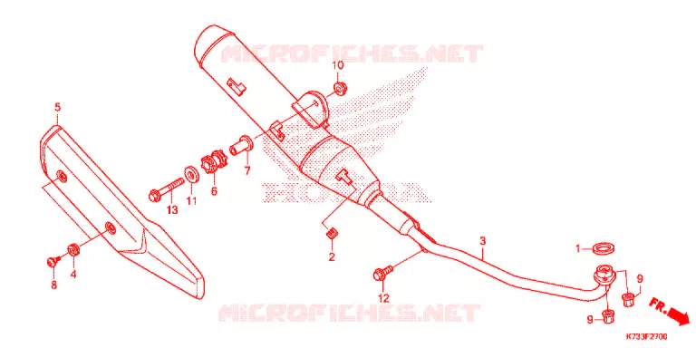 UITLAATDEMPER (AFS125MSF/CSF/KSFH) Honda MOTO 125 WAVE 2018  AFS125KSFH_TH