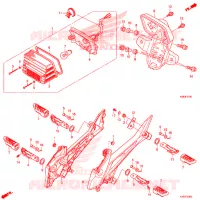 ACHTERLICHT/KENTEKEN LICHT voor Honda ACE 110 ELECTRIC START 2019