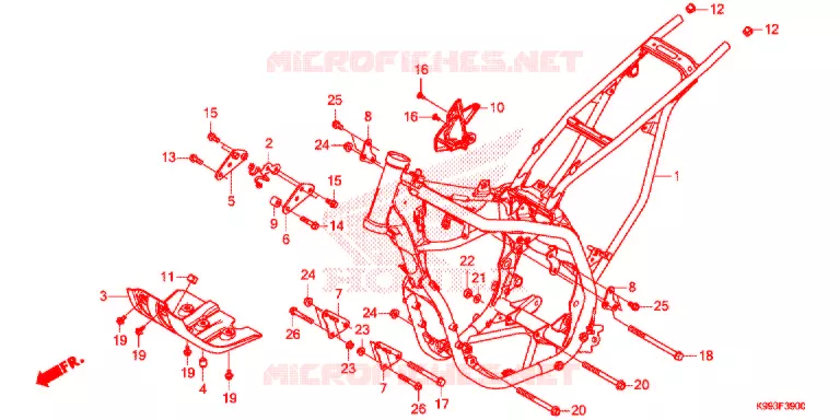 FRAME CHASSIS Honda MOTO 250 CRF 2019  CRF250FK