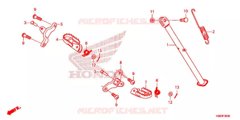 OPSTAP/STANDAARD Honda MOTO 250 CRF 2019  CRF250FK