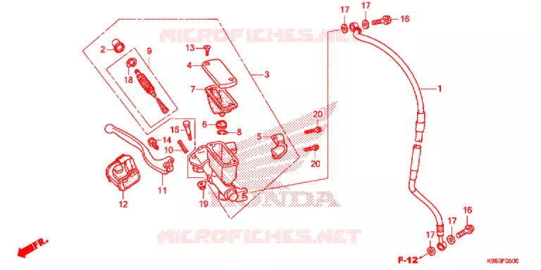 REMPOMP VOOR Honda MOTO 250 CRF 2019  CRF250FK
