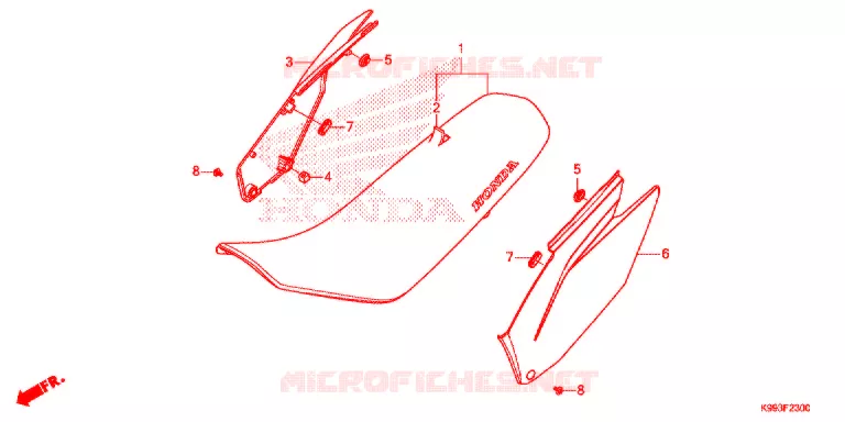 ZITTING - KAP  Honda MOTO 250 CRF 2019  CRF250FK_U