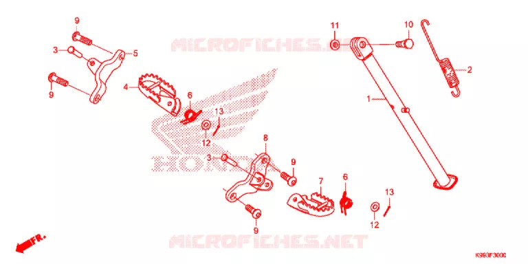 OPSTAP/STANDAARD Honda MOTO 250 CRF 2020  CRF250FL_U