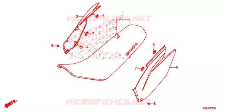ZITTING - KAP  Honda MOTO 250 CRF 2020  CRF250FL