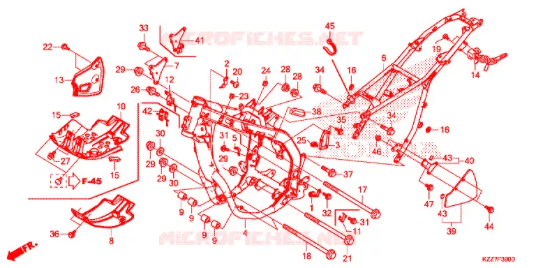 FRAME CHASSIS Honda MOTO 250 CRF 2019  CRF250LAK