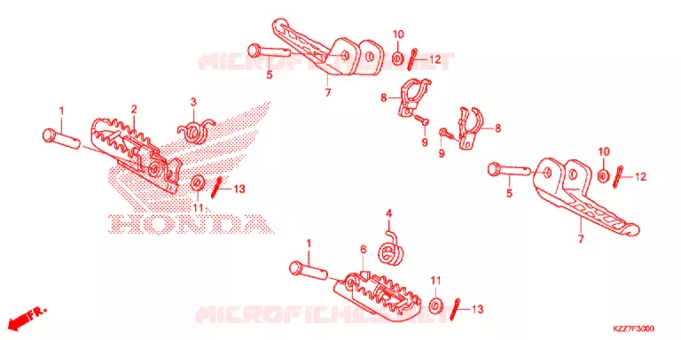 PEDAAL/OPSTAP Honda MOTO 250 CRF 2020  CRF250LAK