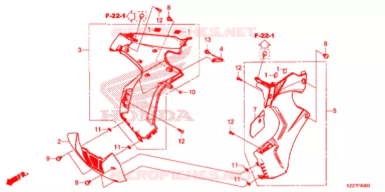 MIDDENKAP Honda MOTO 250 CRF 2019  CRF250LAK