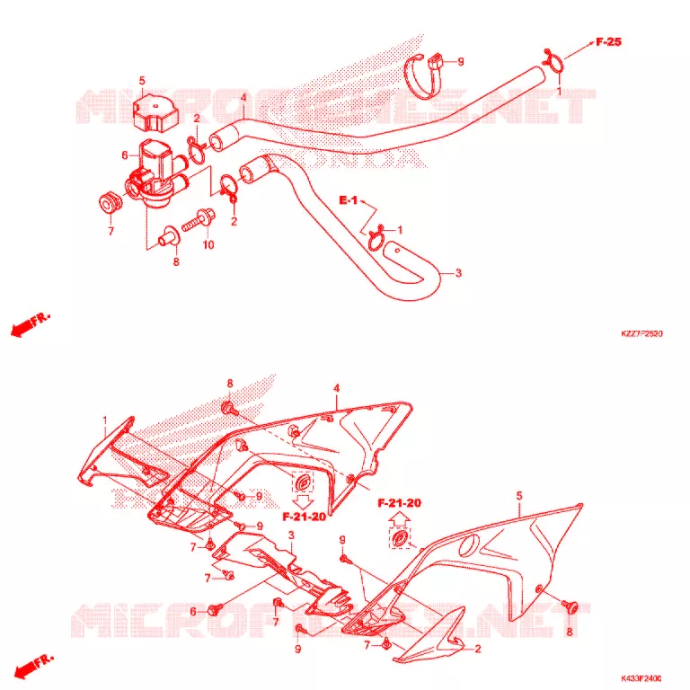 LUCHTINJECTIE SOLENOIDEKLEP Honda MOTO 250 CRF 2019  CRF250LK