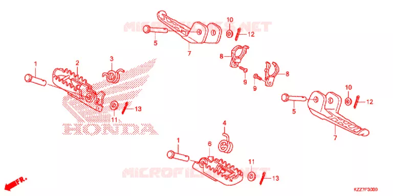 PEDAAL/OPSTAP Honda MOTO 250 CRF 2019  CRF250LK