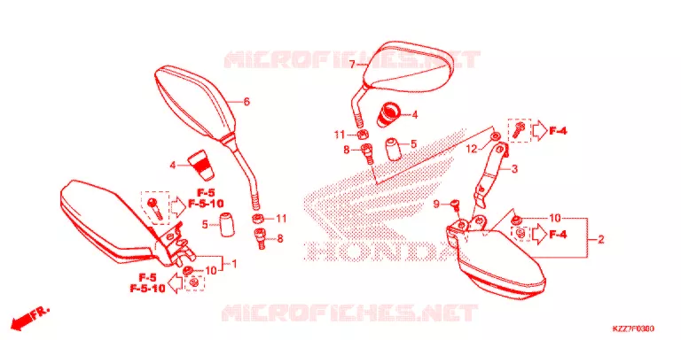 SPIEGEL - HANDKAP Honda MOTO 250 CRF 2019  CRF250LK
