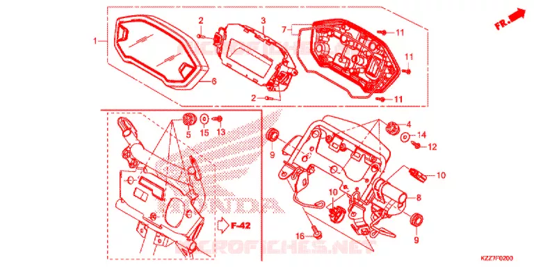 COMBINATIEMETER Honda MOTO 250 CRF 2019  CRF250RLK
