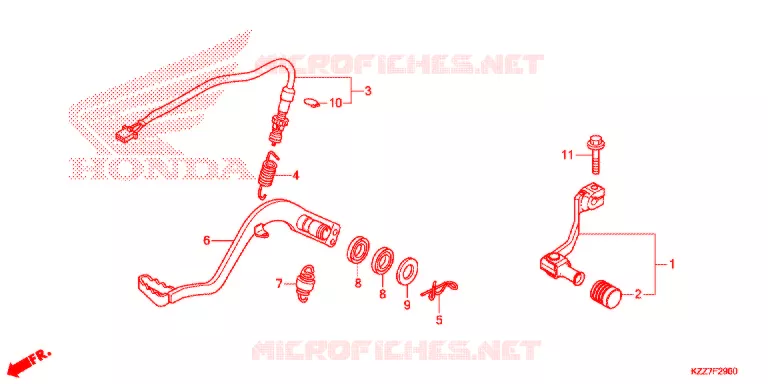 PEDAAL/OPSTAP Honda MOTO 250 CRF 2019  CRF250RLK