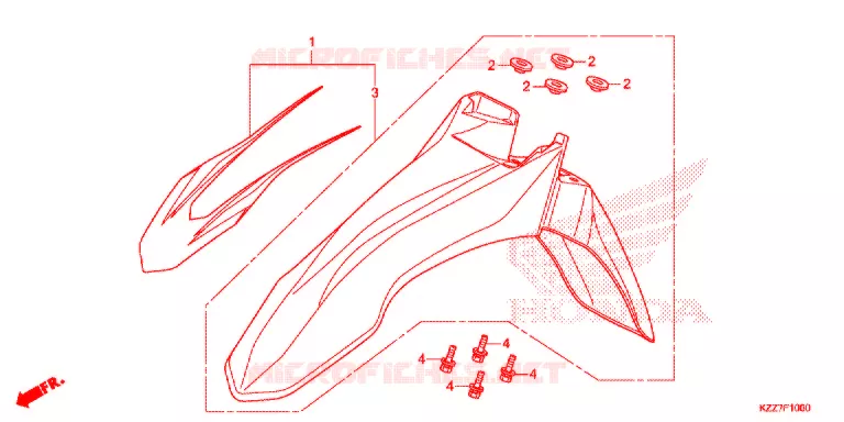 VOORSPATBORD Honda MOTO 250 CRF 2018  CRF250RLK