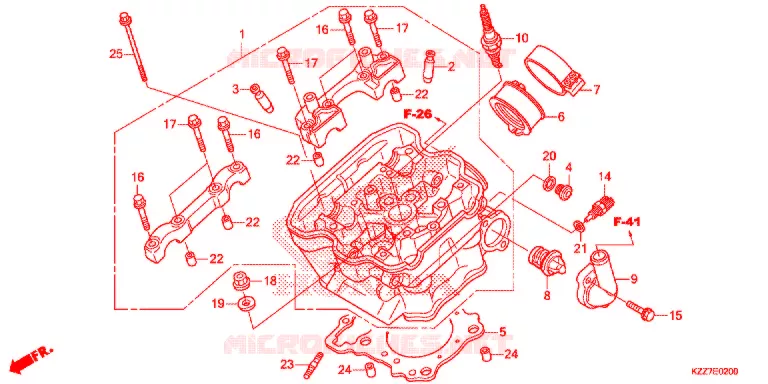 CILINDERKOP AFDEKKING Honda MOTO 250 CRF 2019  CRF250RLK