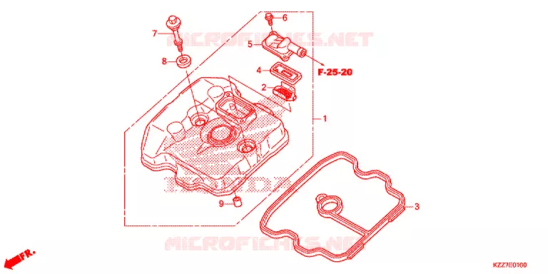 CILINDERKOP AFDEKKING Honda MOTO 250 CRF 2021  CRF250RLK