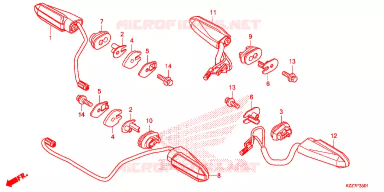 KNIPPERLICHT (CRF250RL/RLA) Honda MOTO 250 CRF 2019  CRF250RLK