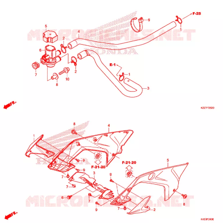 LUCHTINJECTIE SOLENOIDEKLEP Honda MOTO 250 CRF 2020  CRF250RLK