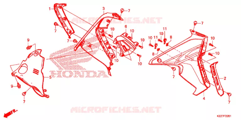RADIATOR VERSTIJVING (CRF250RL/RLA) Honda MOTO 250 CRF 2019  CRF250RLK