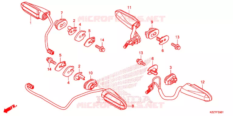KNIPPERLICHT (CRF250RL/RLA) Honda MOTO 250 CRF 2018  CRF250RLK