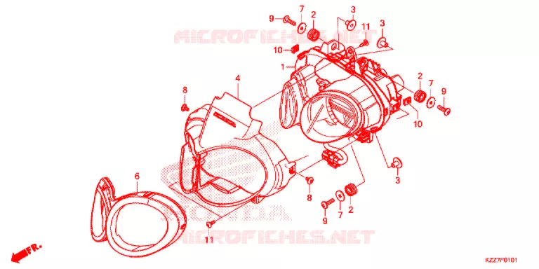 KOPLAMP (CRF250RL/RLA) Honda MOTO 250 CRF 2018  CRF250RLK