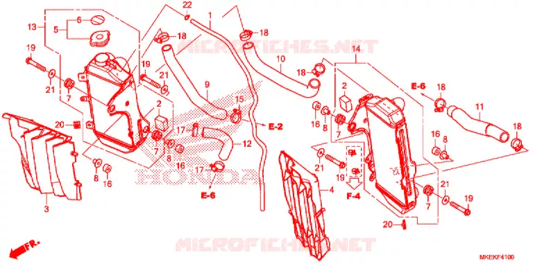 RADIATOR Honda MOTO 450 CRF 2019  CRF450RXK