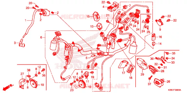 BEDRADINGSBUNDEL/ACCU Honda MOTO 125 MSX 2020  MSX125AL