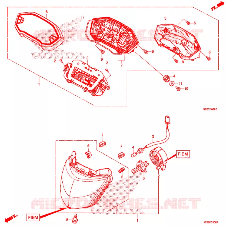 COMBINATIEMETER Honda MOTO 125 MSX 2020  MSX125AL