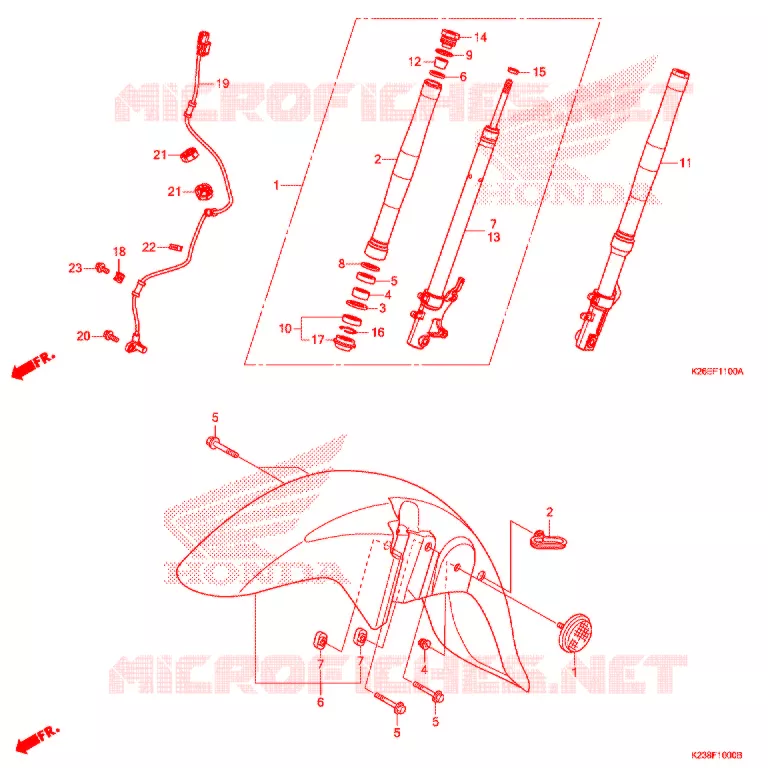 VOOR VORK Honda MOTO 125 MSX 2020  MSX125L